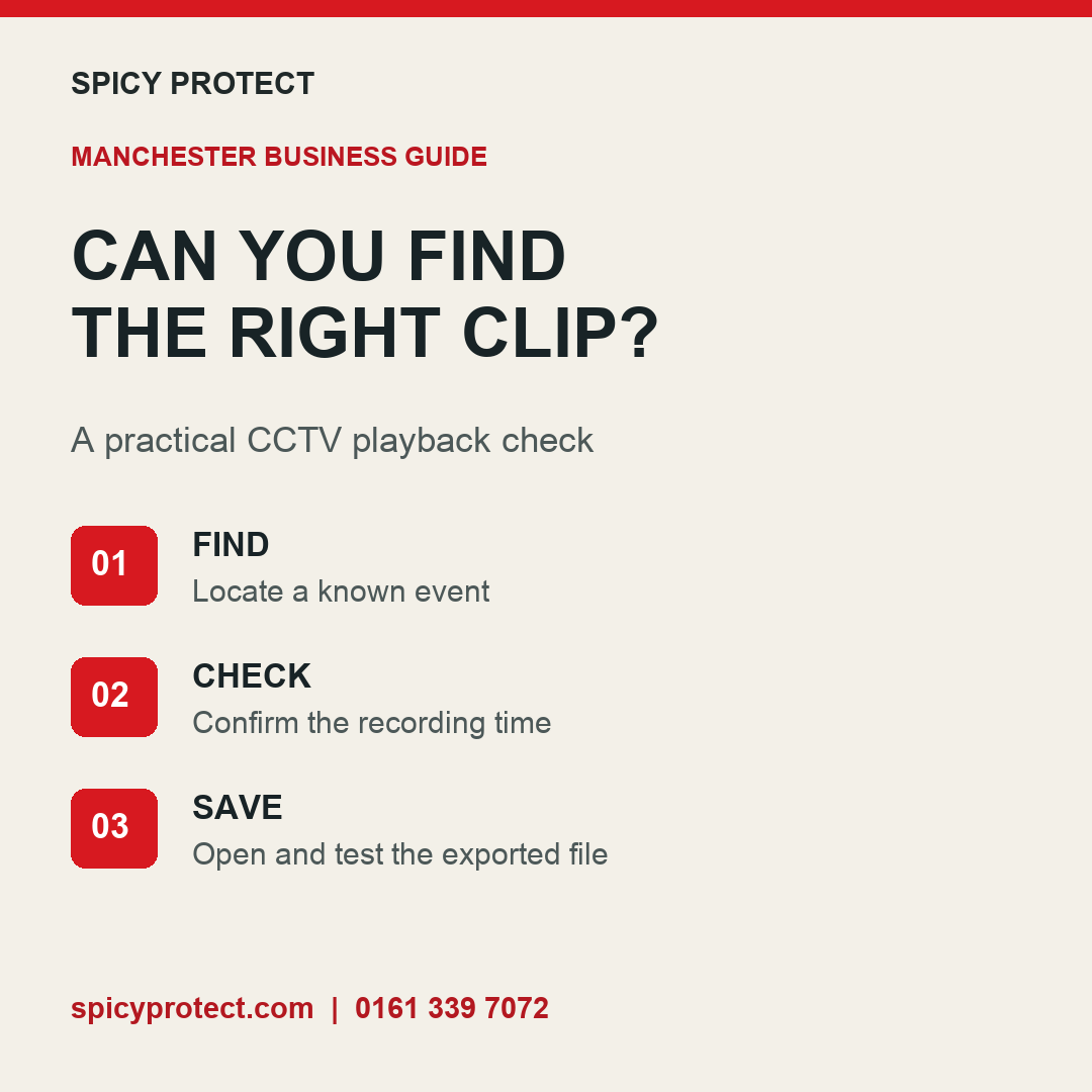 CCTV playback in Manchester: can your team find and save the right footage?