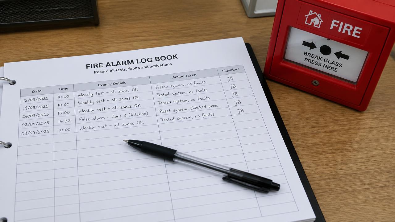 Weekly fire alarm tests: the log book habit that protects you